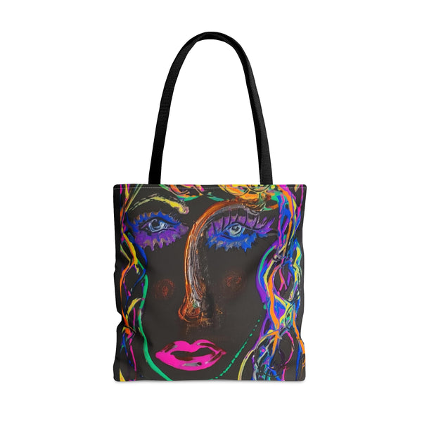 Neon Blue Tote Bag