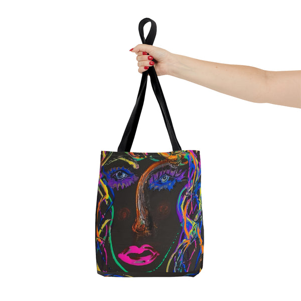 Neon Blue Tote Bag