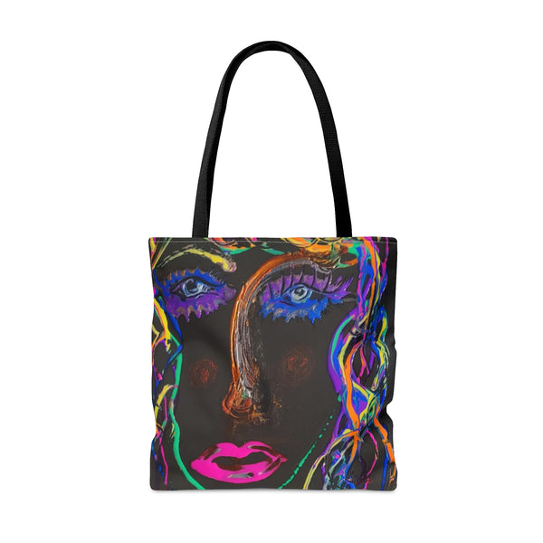 Neon Blue Tote Bag