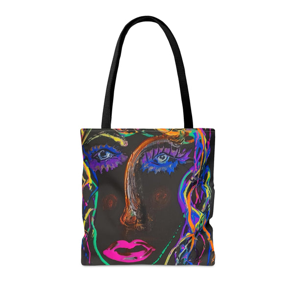 Neon Blue Tote Bag