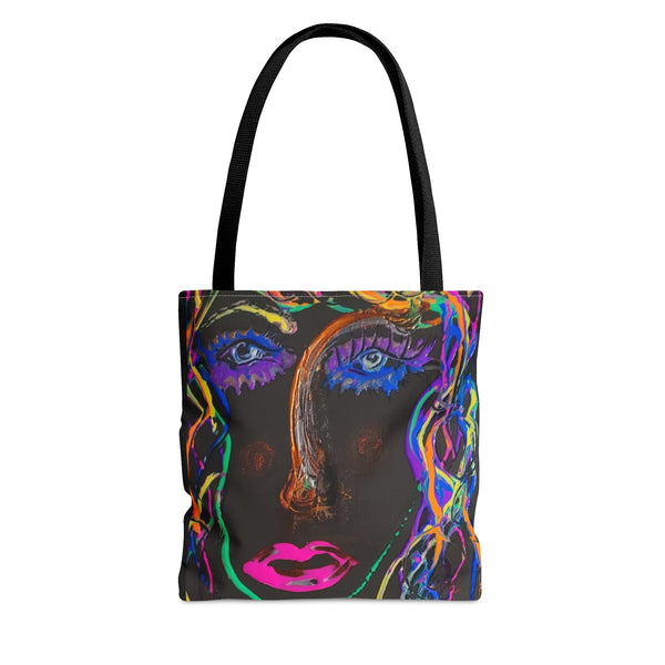 Neon Blue Tote Bag
