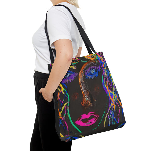 Neon Blue Tote Bag