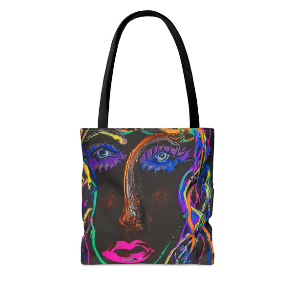 Neon Blue Tote Bag