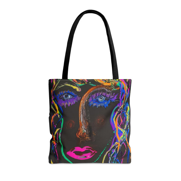 Neon Blue Tote Bag