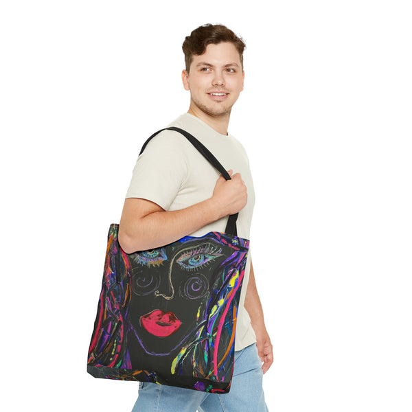 NEON ROSE Tote Bag