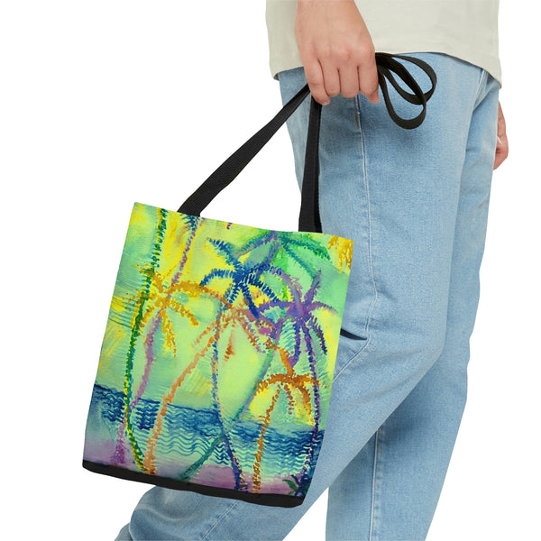 Evening Palms Tote Bags