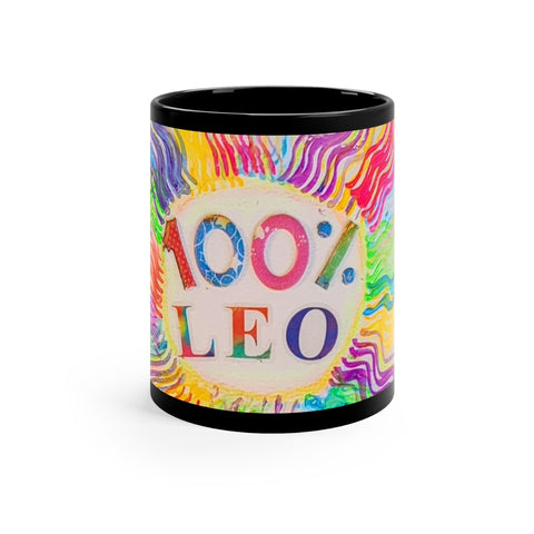 Black Mug 100% Leo
