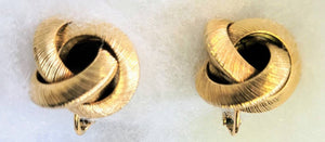 Sweet Sixties Gold Knot Earrings  Pat Pending  Date & Design