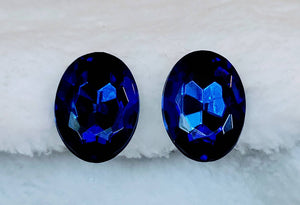 Stunning Shades of Blue Earrings Cobalt Sapphire...