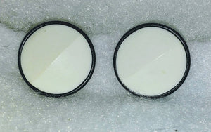Trifari Black & White 50s Famous Layered Disc Earrings
