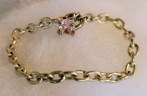 Pretty Pink Rhinestone  Bracelet 90s