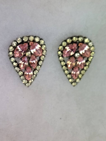 Fab Fifties PINK Sparkle in Radiant Rhinestones Earings