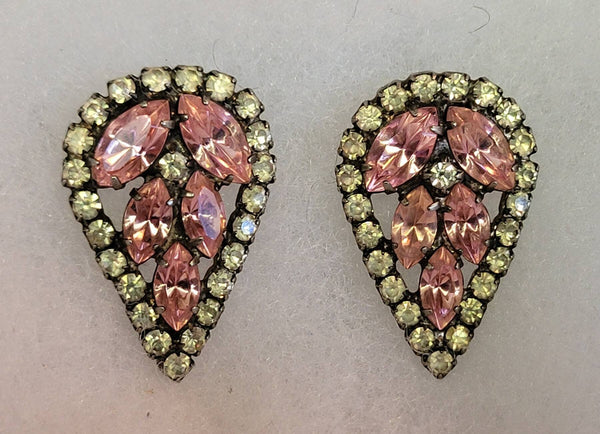 Fab Fifties PINK Sparkle in Radiant Rhinestones Earings