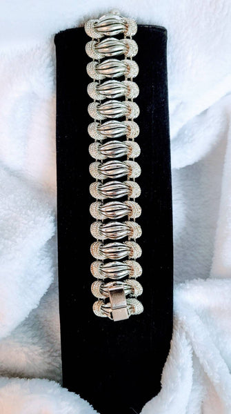 Coro Charisma Artsy Silver Style Bracelet 50s