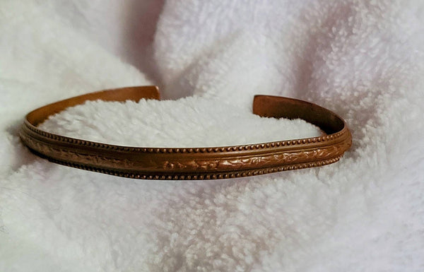 Egyptian Revival Copper Bracelet 1930s Vintage