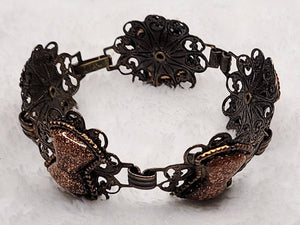 Cool Copper Butterfly Link Vintage Bracelet