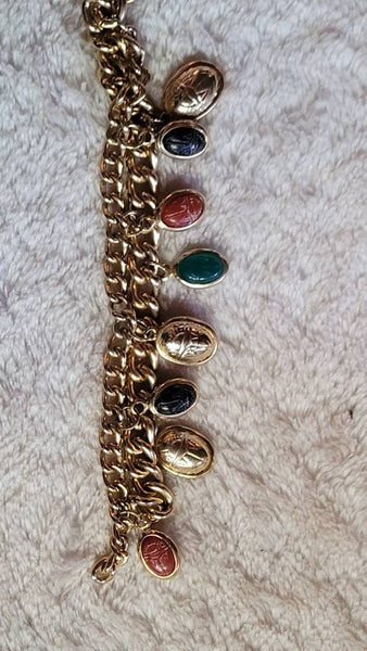 Egyptian Scarab Bracelet Circa 90s