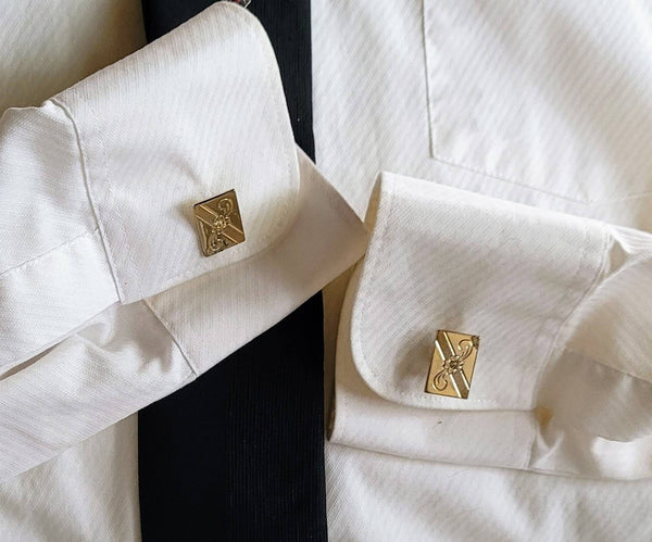 Dial to Style Classic Cufflinks Gorgeous Golden Era Gold Vintage Treasures. Smart Sophisticated Style.