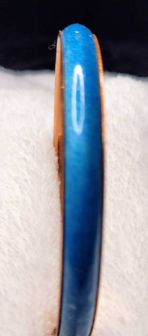 Matisse Renoir Blue Enamel on Solid Copper Bracelet