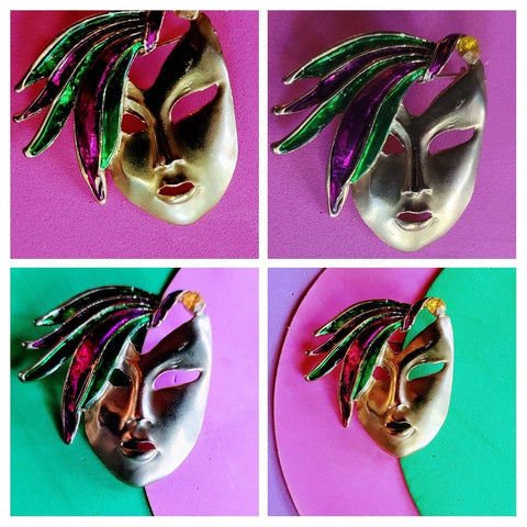 Faces Collection Pin Mardi Gras Mask