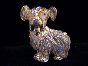 Figural Pins Catch this Adorable "One Eyed" Dog Rare Animal Pin Vintage  One in a million So Cute