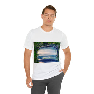 SECRET ISLAND CAVE 1 Wearable Art Unisex Jersey Short Sleeve Tee