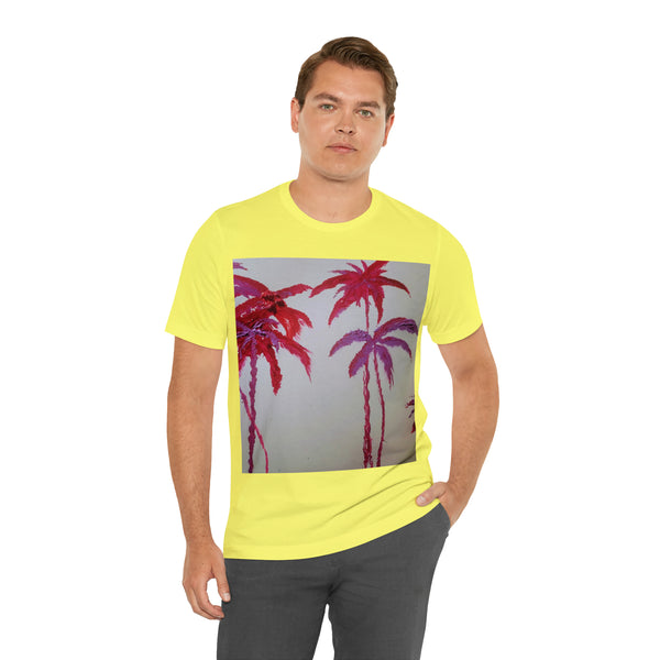 CRIMSON PALM   Wearable Art Unisex Jersey Short Sleeve Tee