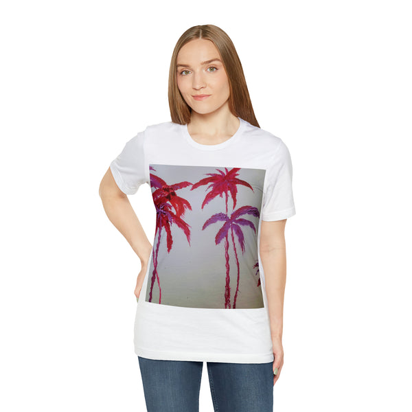 CRIMSON PALM   Wearable Art Unisex Jersey Short Sleeve Tee