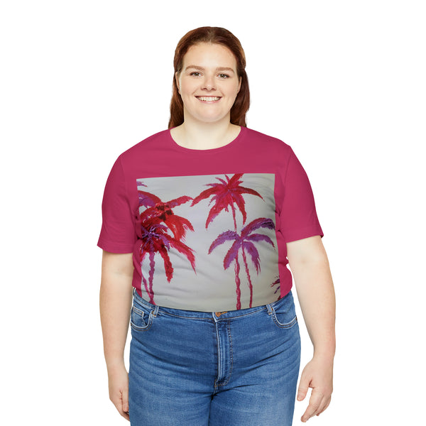 CRIMSON PALM   Wearable Art Unisex Jersey Short Sleeve Tee
