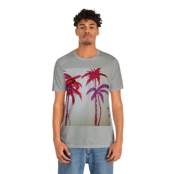 CRIMSON PALM   Wearable Art Unisex Jersey Short Sleeve Tee