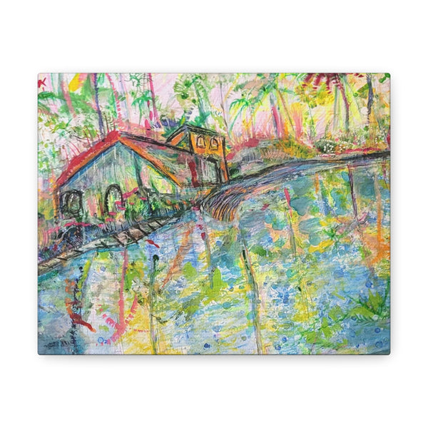 Wall Art River Reflections Tropical Canvas Print