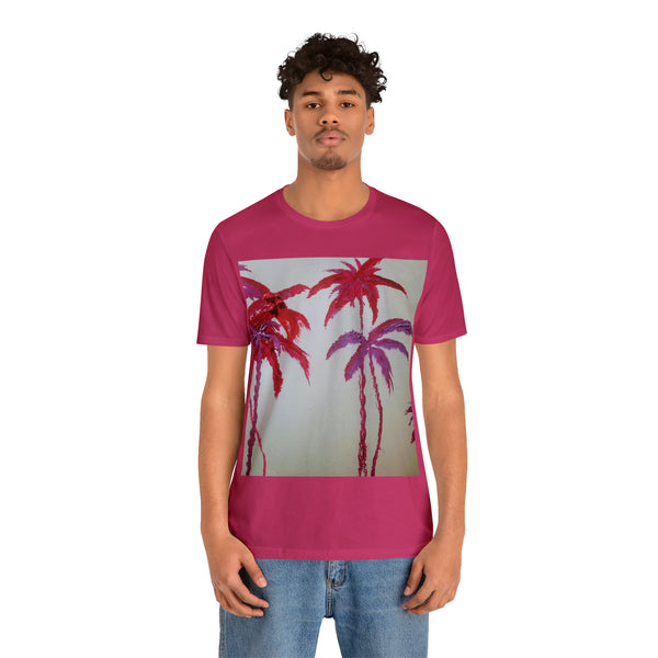 CRIMSON PALM   Wearable Art Unisex Jersey Short Sleeve Tee