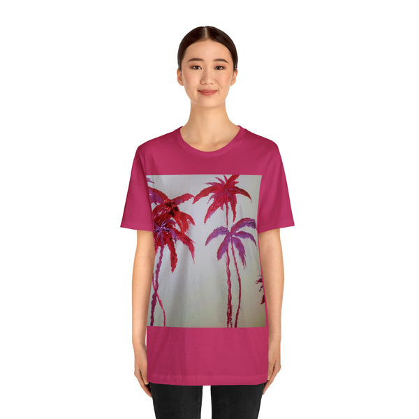 CRIMSON PALM   Wearable Art Unisex Jersey Short Sleeve Tee