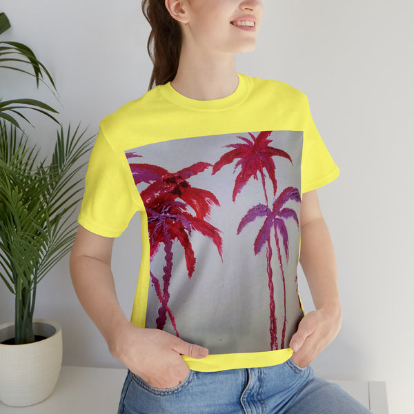 CRIMSON PALM   Wearable Art Unisex Jersey Short Sleeve Tee