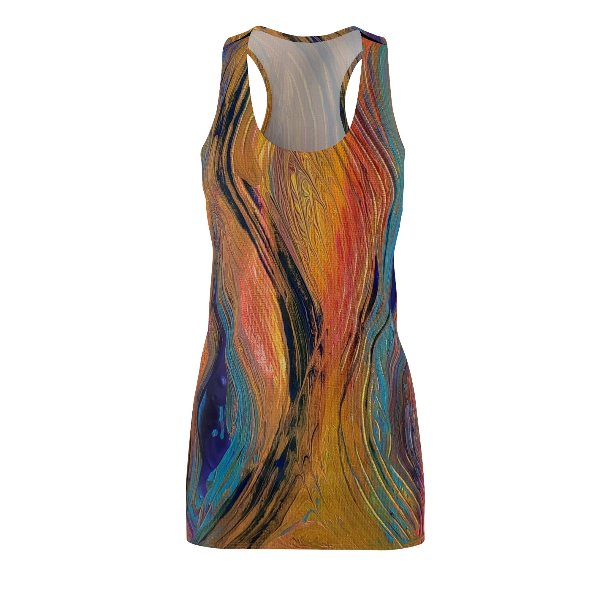GOING WITH THE FLOW  Women's  Racerback Dress (AOP)