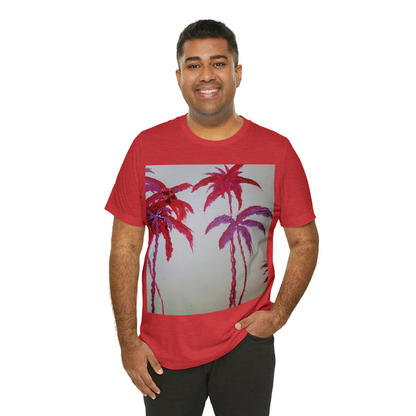 CRIMSON PALM   Wearable Art Unisex Jersey Short Sleeve Tee