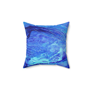 Bit A Blue  Spun Polyester Square Pillow