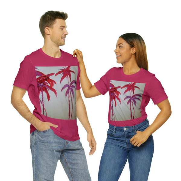 CRIMSON PALM   Wearable Art Unisex Jersey Short Sleeve Tee