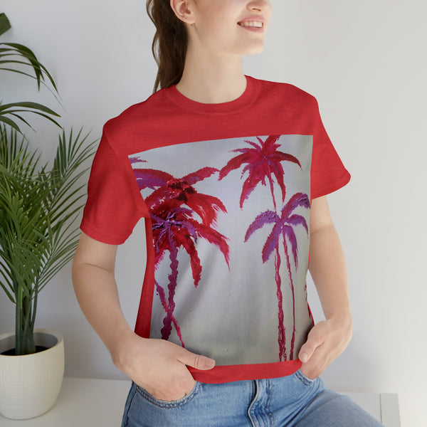 CRIMSON PALM   Wearable Art Unisex Jersey Short Sleeve Tee