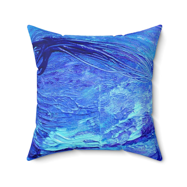 Bit A Blue  Spun Polyester Square Pillow