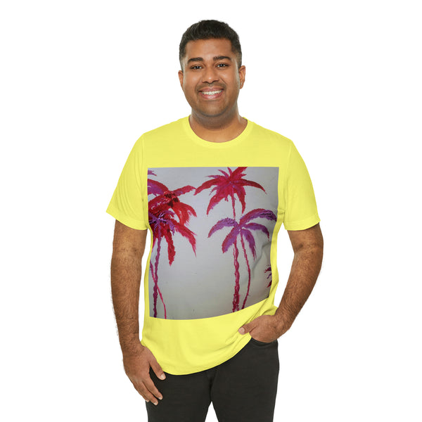 CRIMSON PALM   Wearable Art Unisex Jersey Short Sleeve Tee