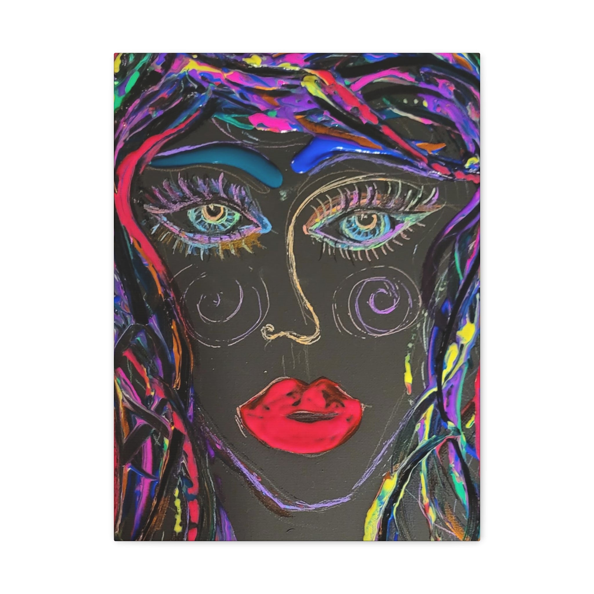 Gallery   - Neon Rose-   Canvas Print