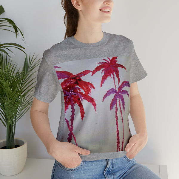 CRIMSON PALM   Wearable Art Unisex Jersey Short Sleeve Tee