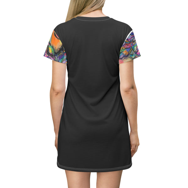 T-shirt Dress Abstract Lady Art Original Colorful Fun  ARIANNA    by DVL