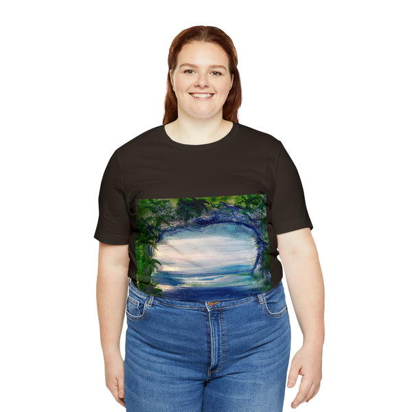 SECRET ISLAND CAVE 1 Wearable Art Unisex Jersey Short Sleeve Tee