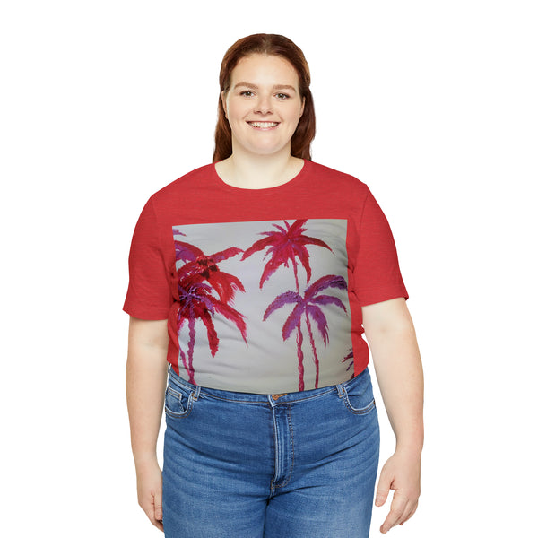 CRIMSON PALM   Wearable Art Unisex Jersey Short Sleeve Tee