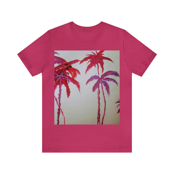 CRIMSON PALM   Wearable Art Unisex Jersey Short Sleeve Tee