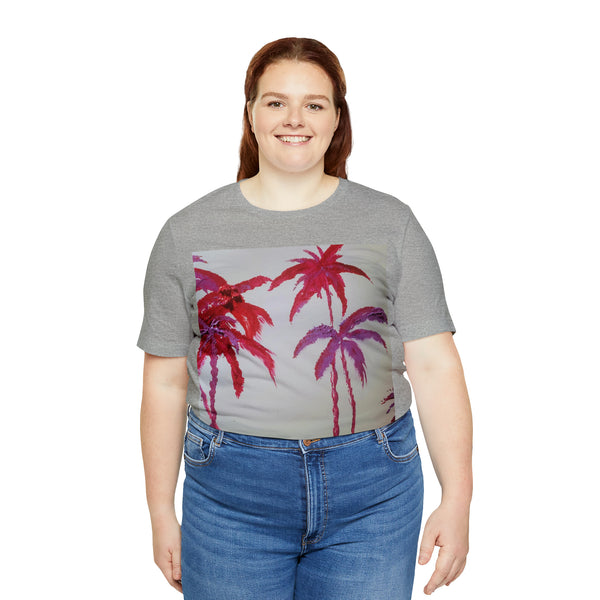 CRIMSON PALM   Wearable Art Unisex Jersey Short Sleeve Tee