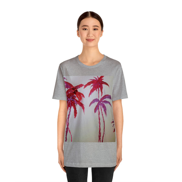 CRIMSON PALM   Wearable Art Unisex Jersey Short Sleeve Tee