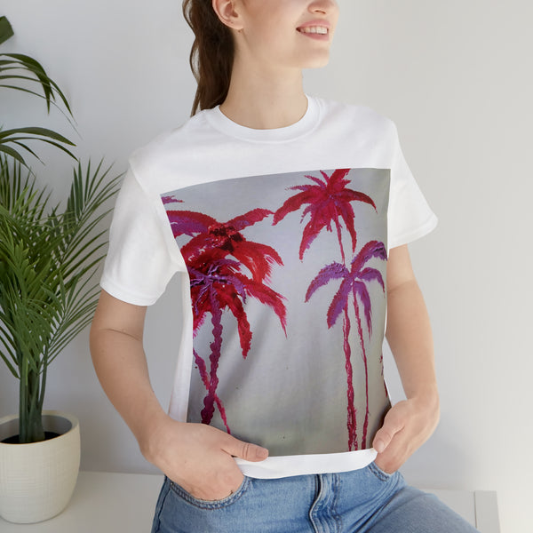 CRIMSON PALM   Wearable Art Unisex Jersey Short Sleeve Tee